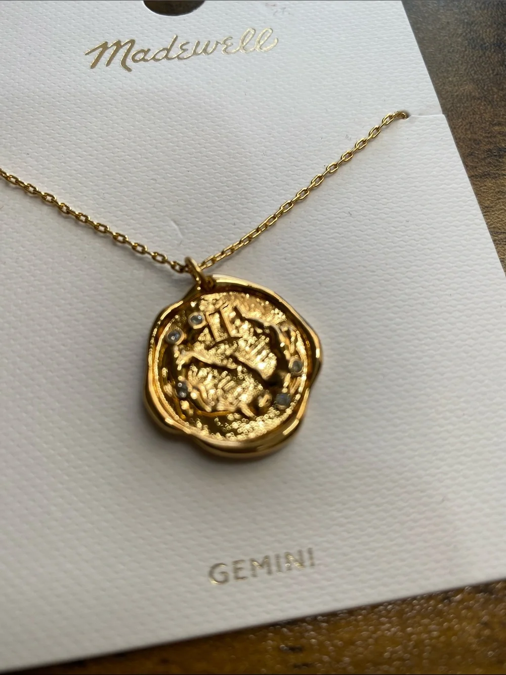NWT MADEWELL Gemini Pendant Necklace - Picture 5 of 7